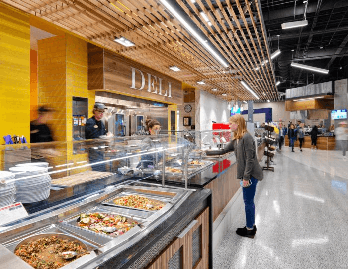 Beans Can signage next to the serving line