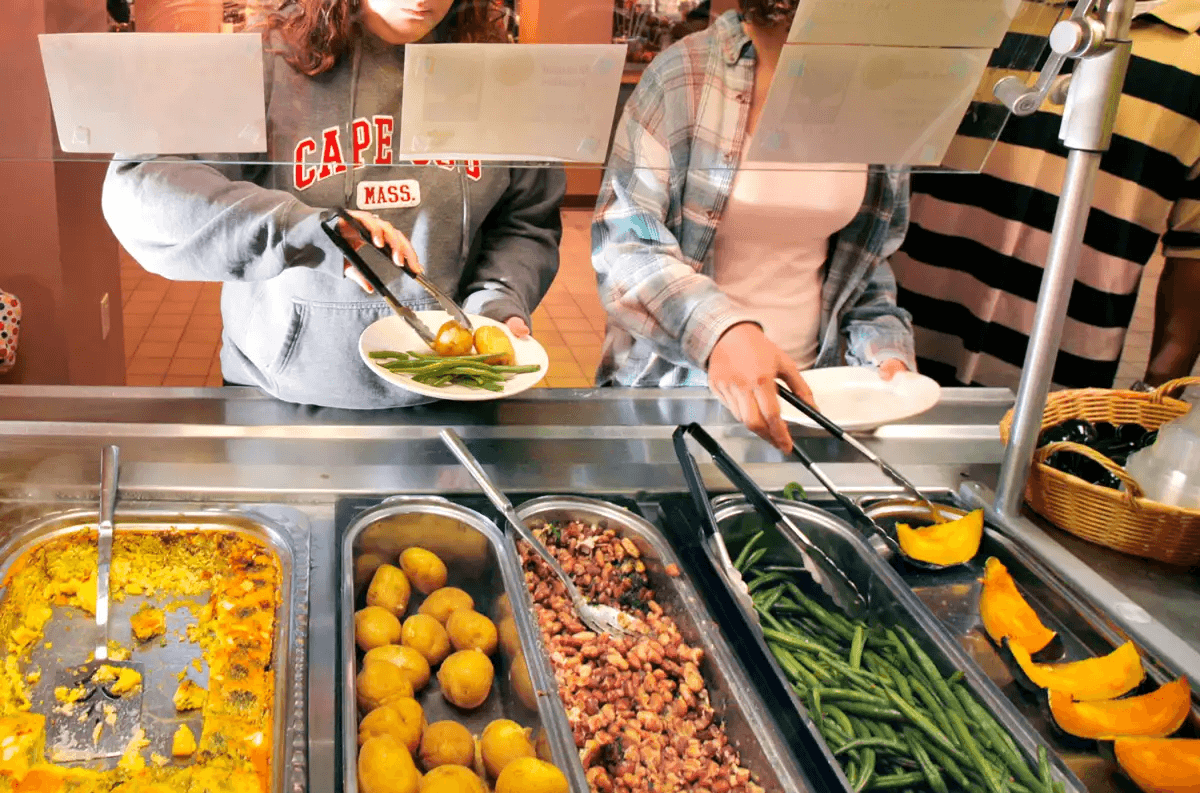 Beans Can signage next to the serving line